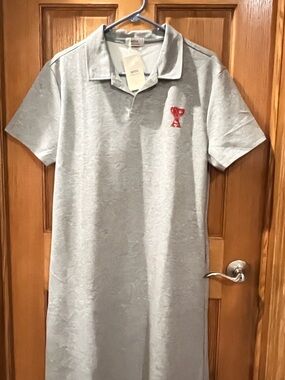 Midi  Light Gray  dress with Red Heart Logo